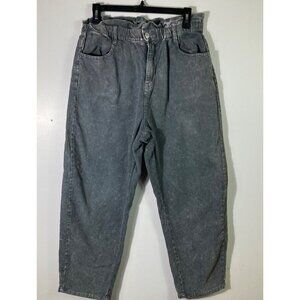 Womens Mustard Seed Corduroy‎ Paperbag Pants Gray Distressing L